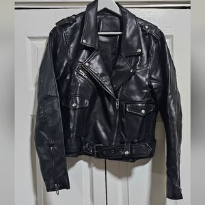 Blank NYC Black Leather Moto Jacket